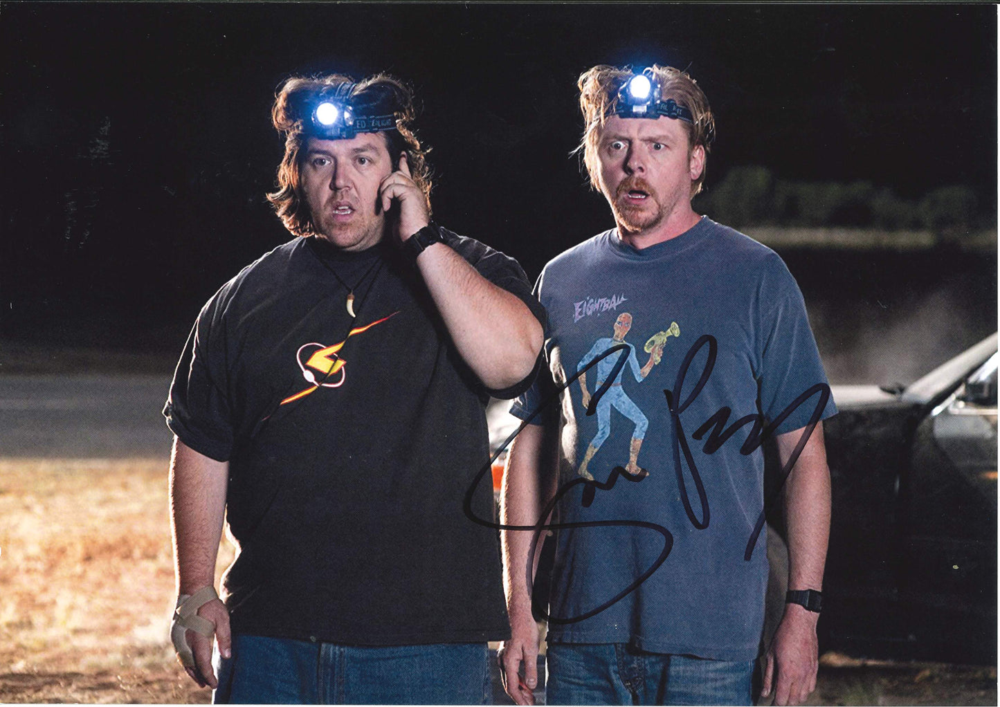 Simon Pegg Autograph Size A4