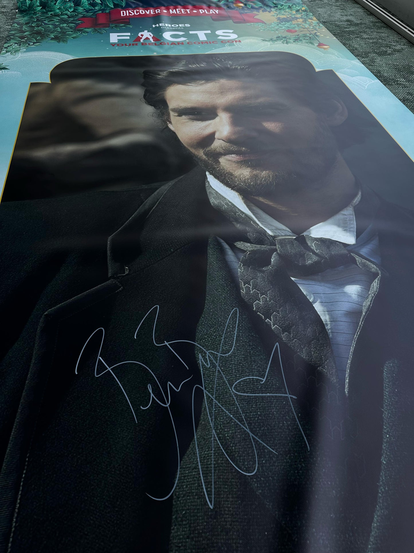 Ben Barnes signed large PVC banner - FACTS Spring 2025