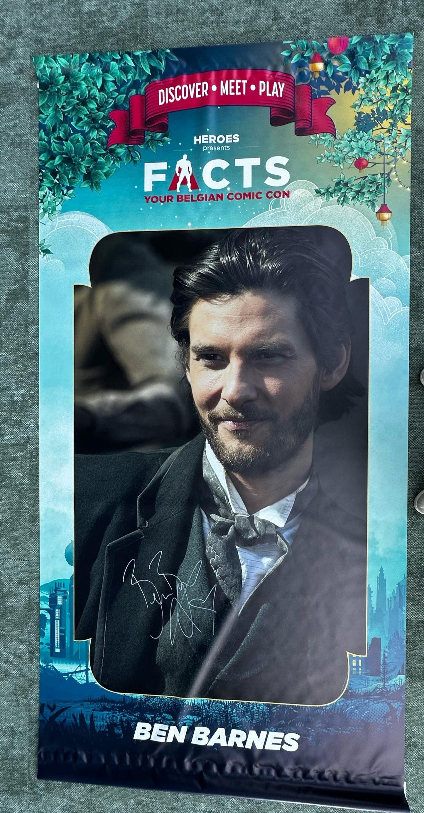 Ben Barnes signed large PVC banner - FACTS Spring 2025