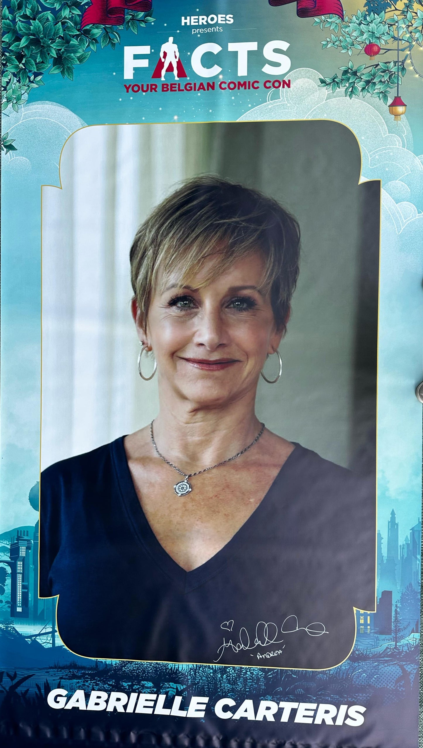 Gabrielle Carteris signed large PVC banner - FACTS Spring 2025