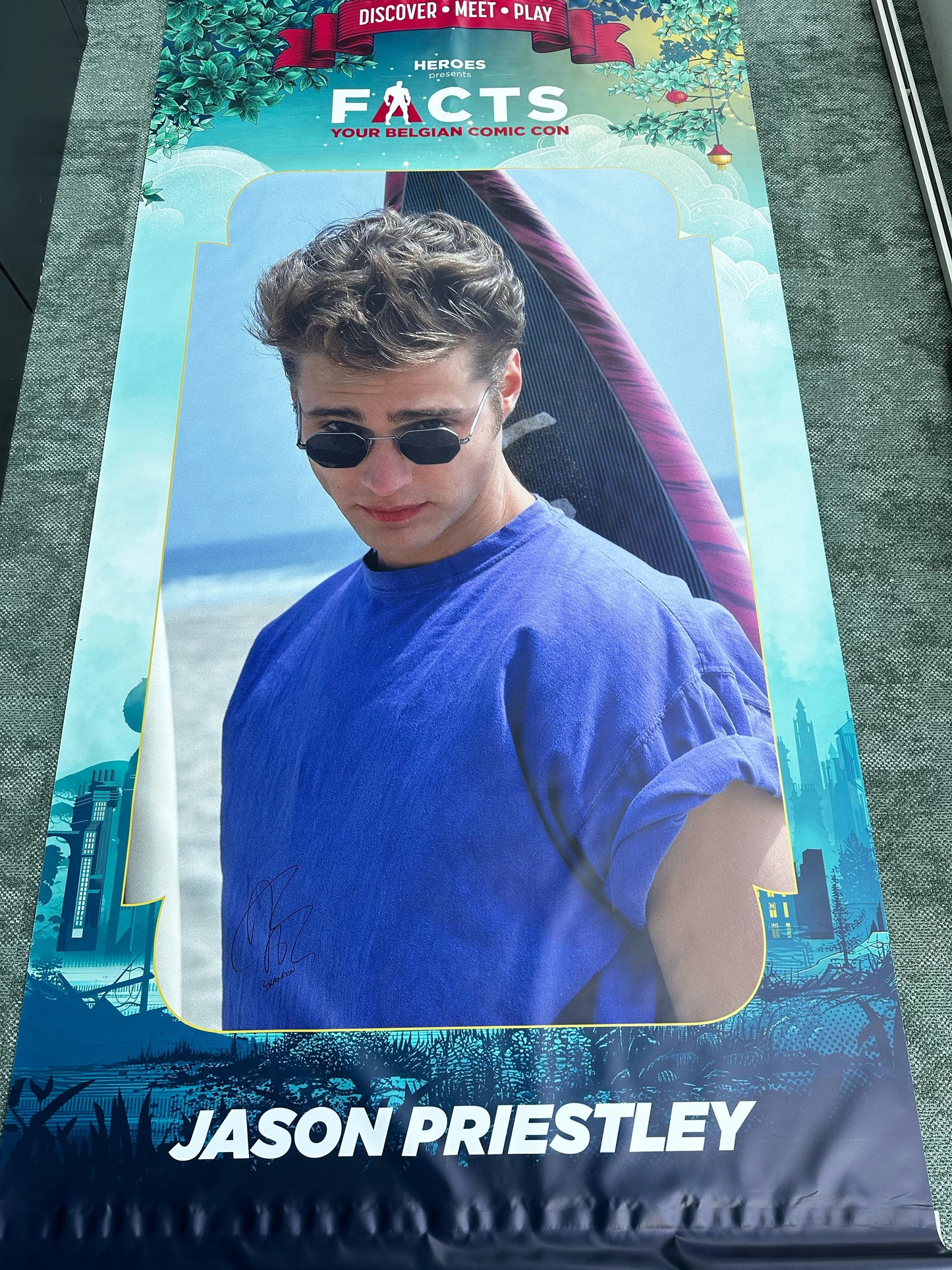 Jason Priestley signed large PVC banner - FACTS Spring 2025