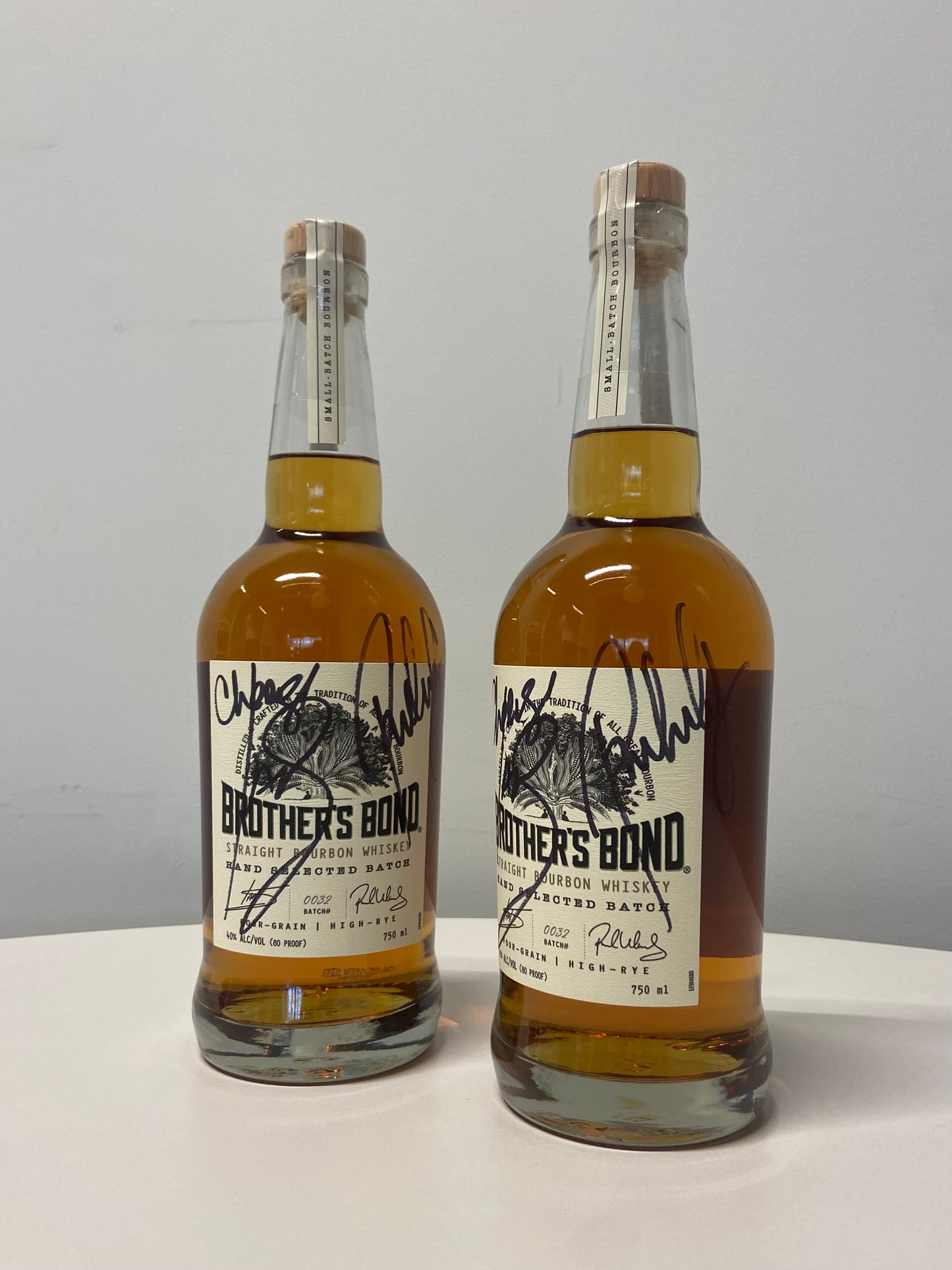 Brother's Bond Bourbon bottle - Autographed by Ian Somerhalder & Paul Wesley - Heroes Comic Con 2024