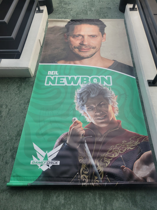 Neil Newbon signed large PVC banner - Heroes Comic Con 2025