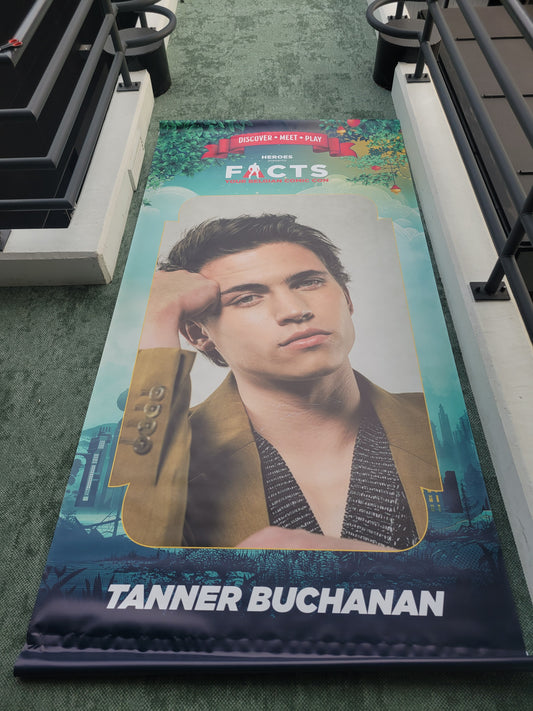 Tanner Buchanan signed large PVC banner - FACTS Fall 2025
