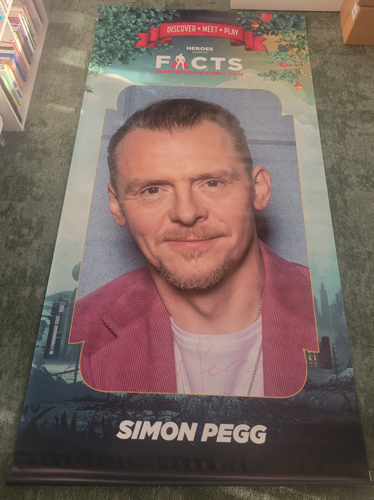 Simon Pegg signed large PVC banner - FACTS Fall 2025