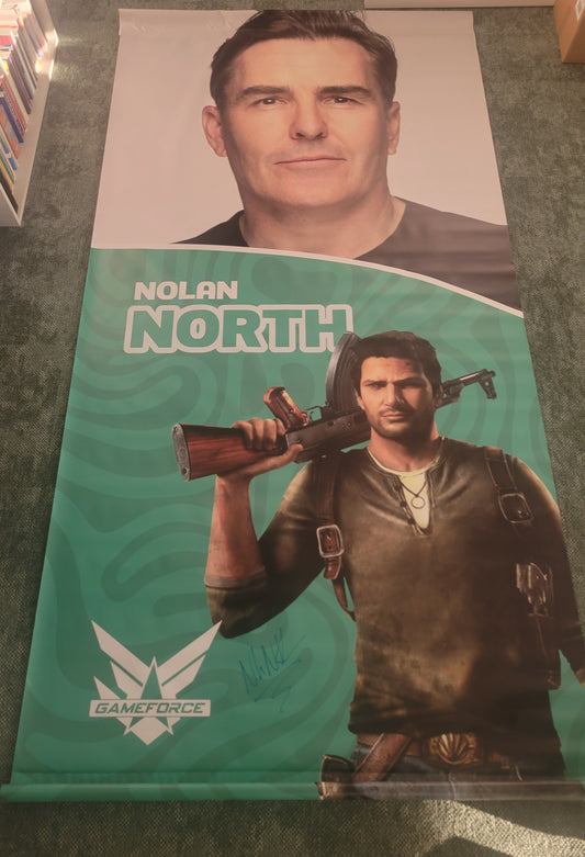Nolan North signed large PVC banner - Heroes Comic Con 2025