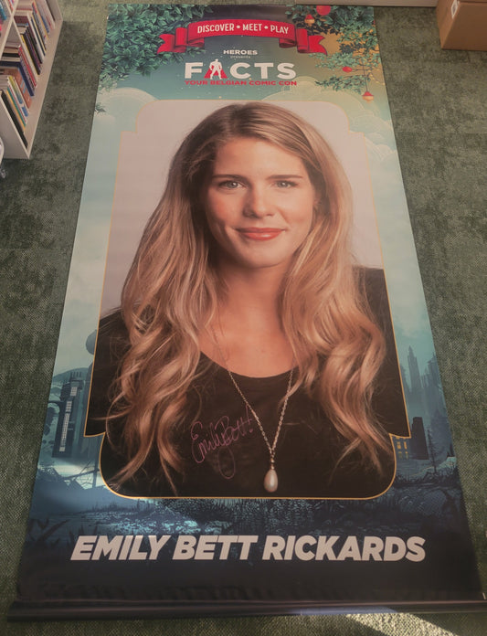 Emily Bett Rickards signed large PVC banner - FACTS Fall 2025