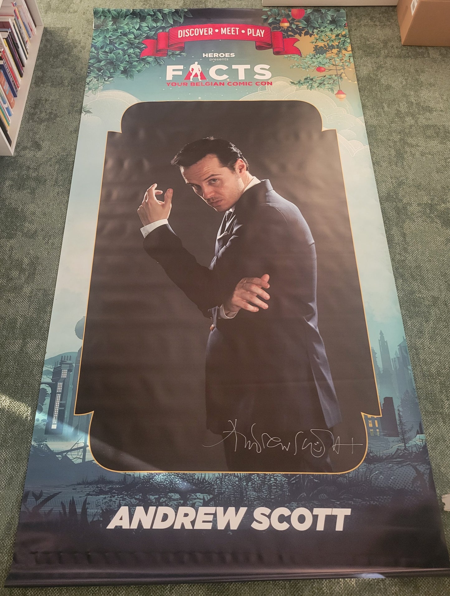 Andrew Scott signed large PVC banner - FACTS Fall 2025