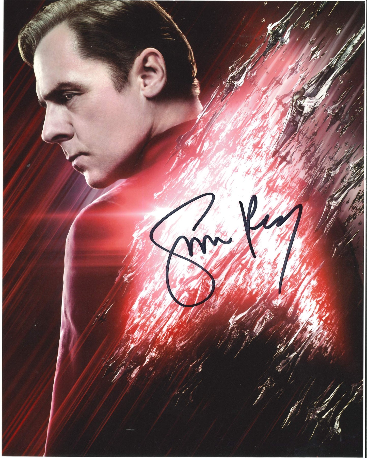 Simon Pegg Autograph Size 25,5cm x 20,5cm