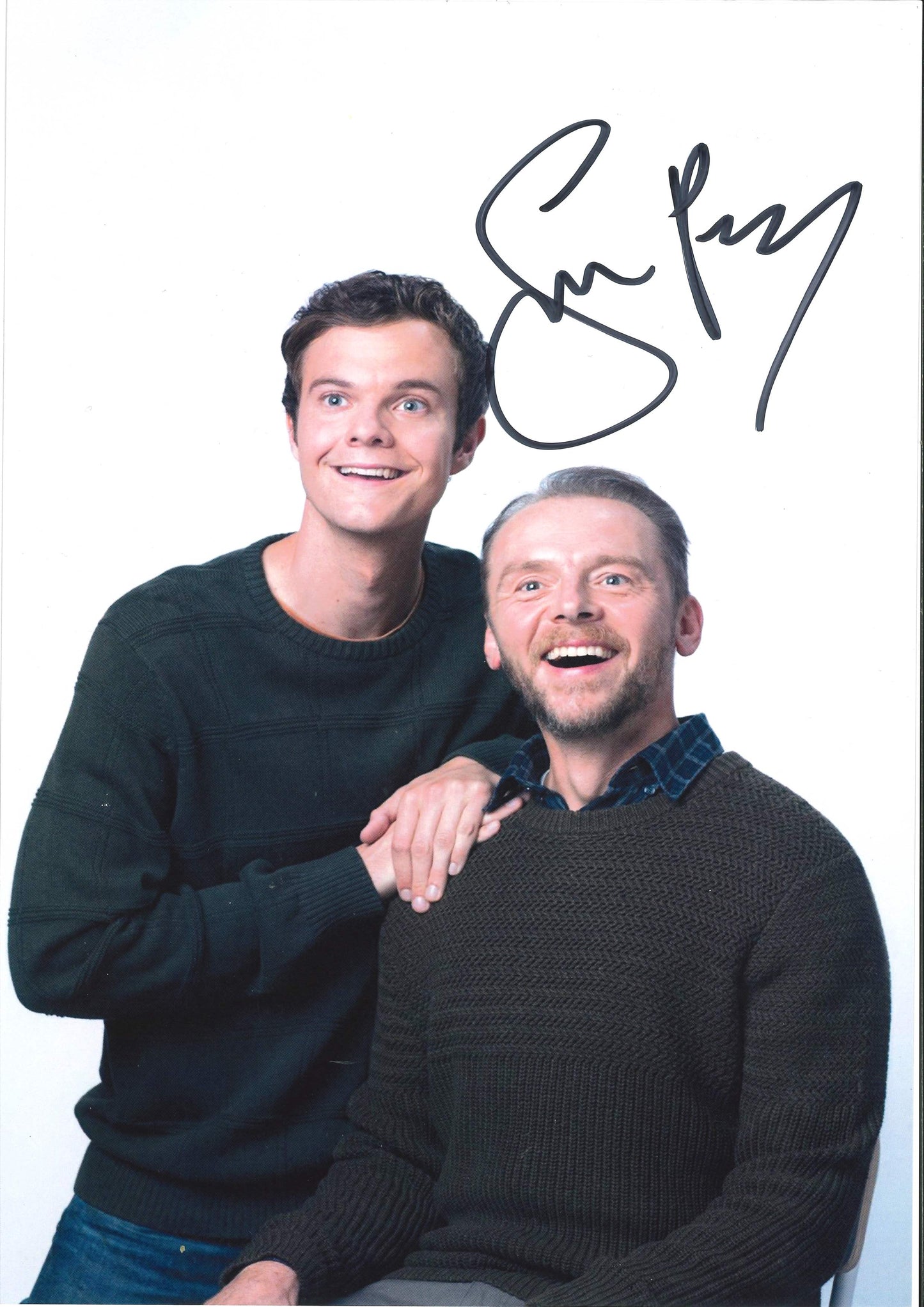 Simon Pegg Autograph Size A4