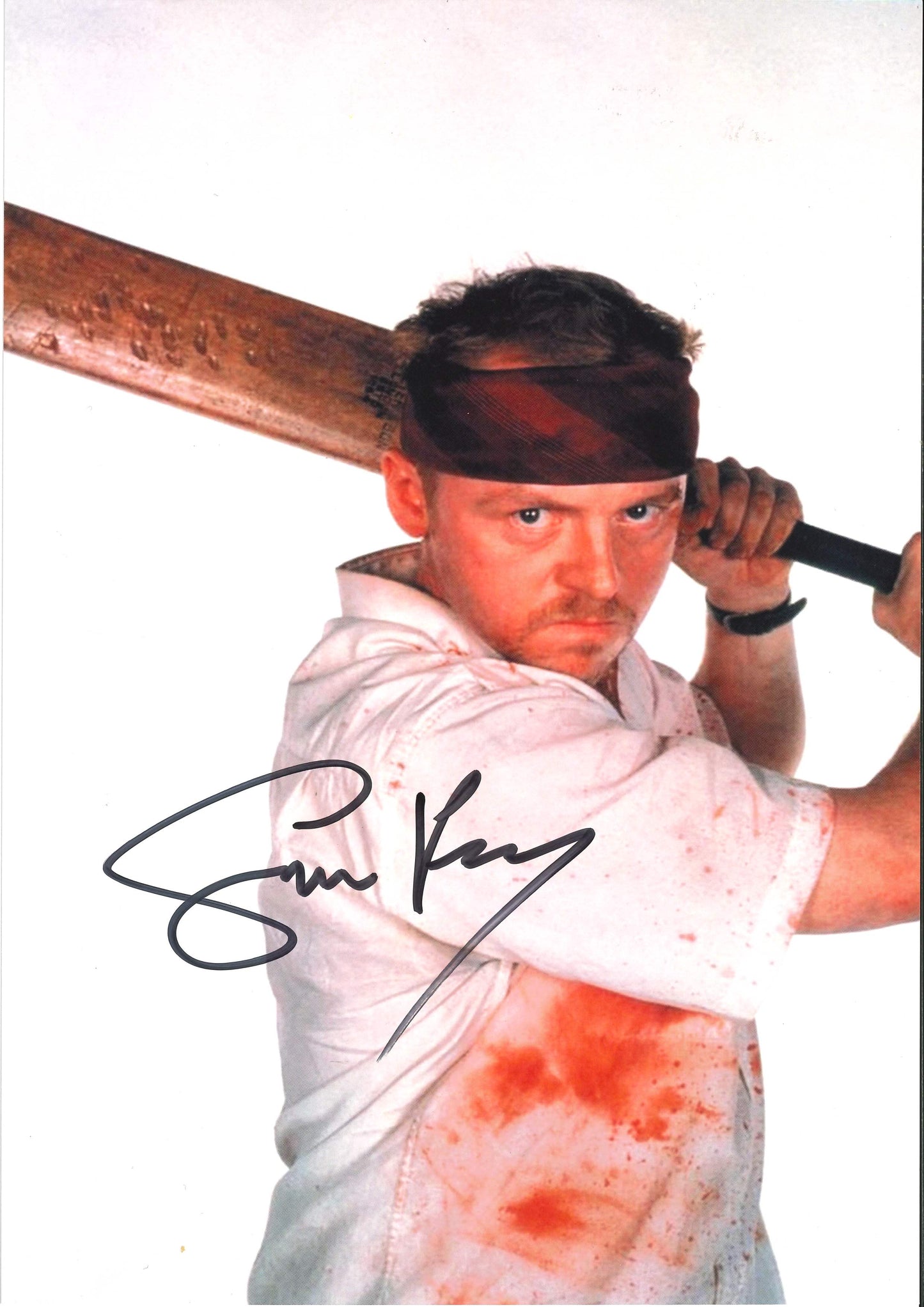 Simon Pegg Autograph Size A4