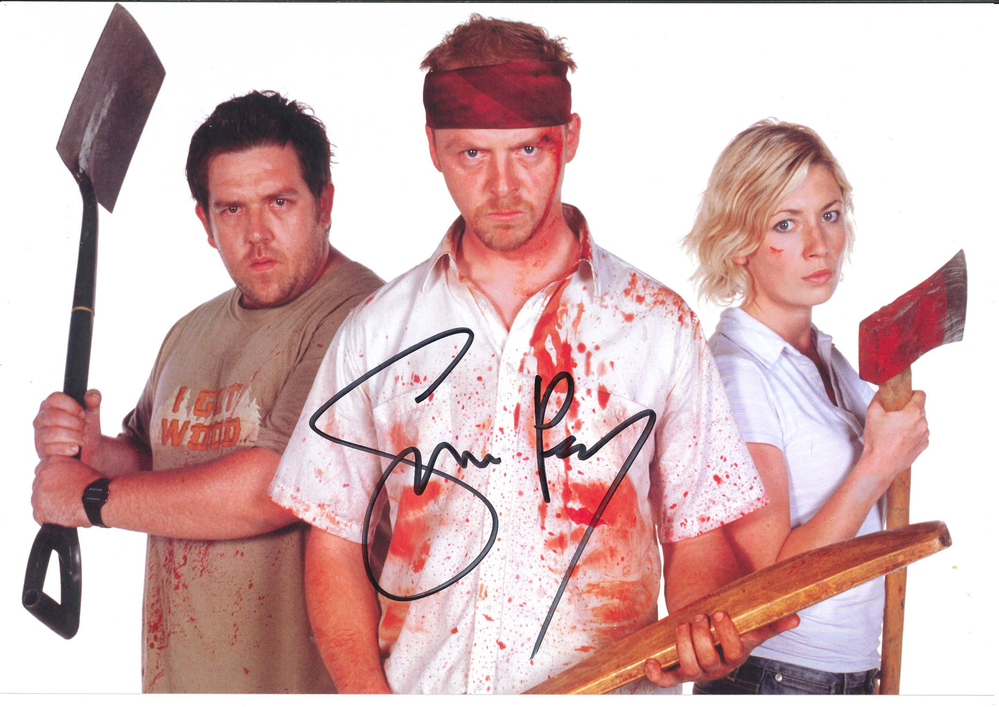 Simon Pegg Autograph Size A4