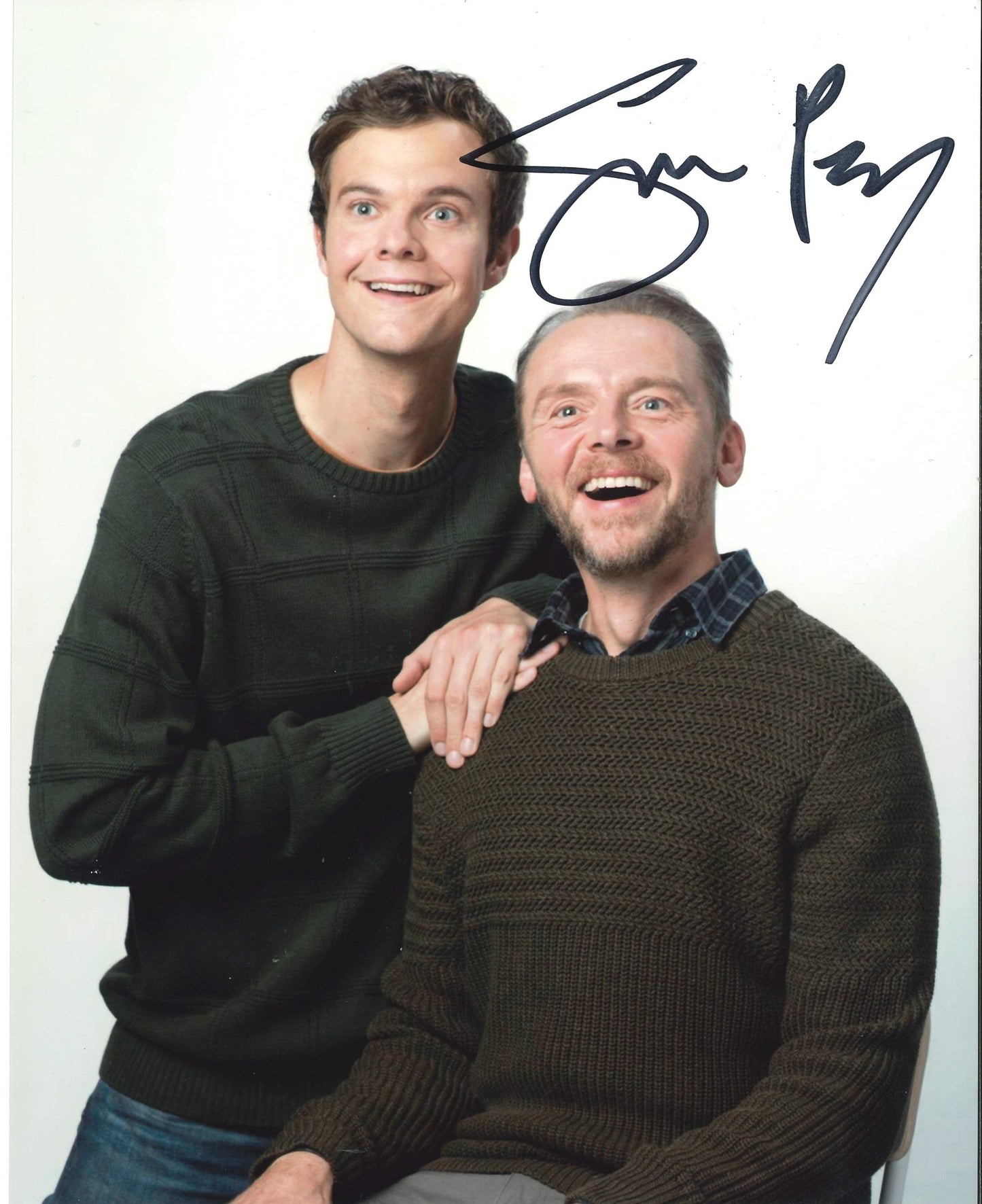 Simon Pegg Autograph Size 25,5cm x 20,5cm