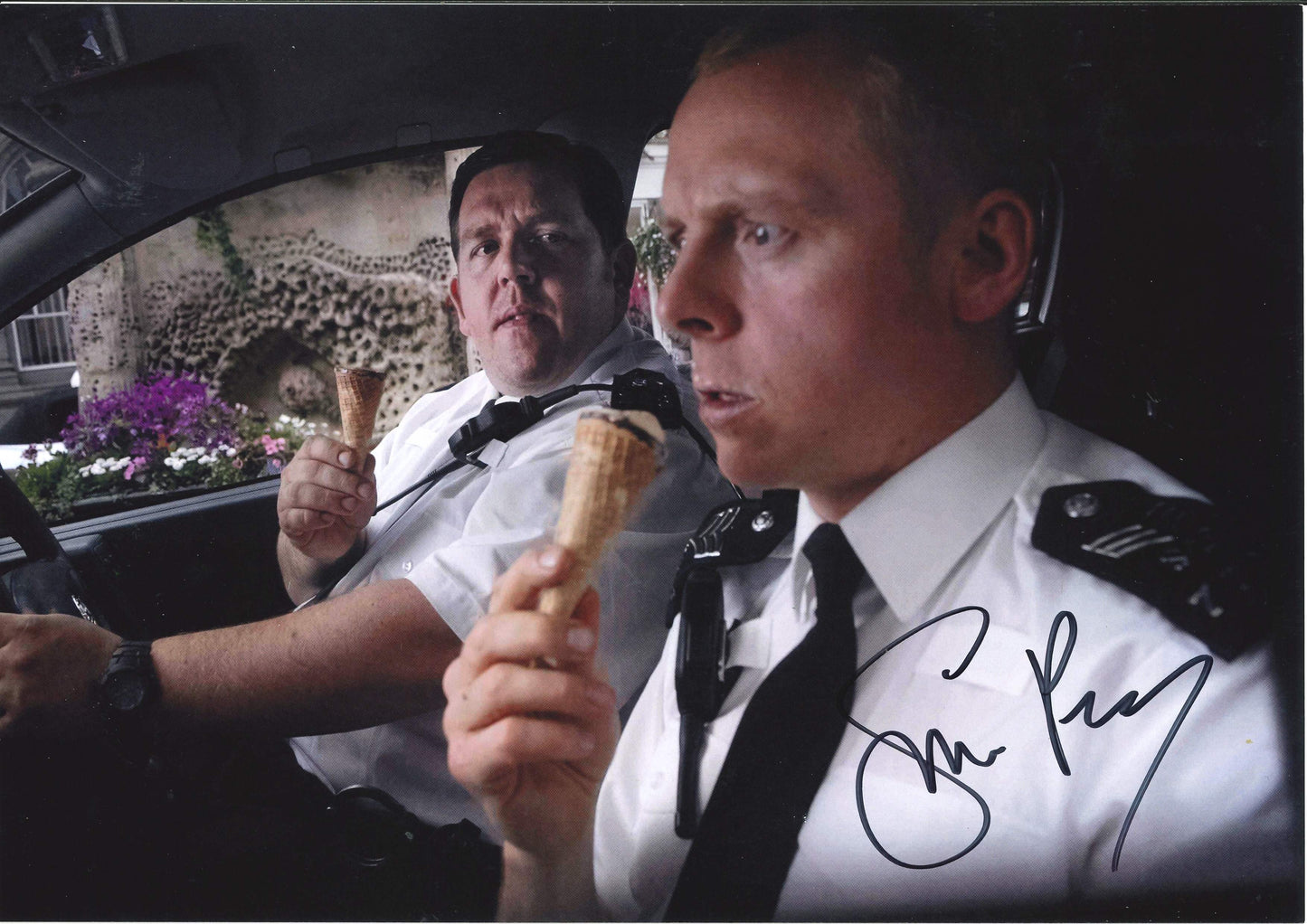 Simon Pegg Autograph Size A4