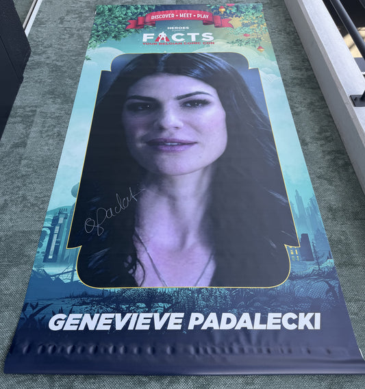 Genevieve Padalecki Auction signed large PVC banner - FACTS Spring 2026