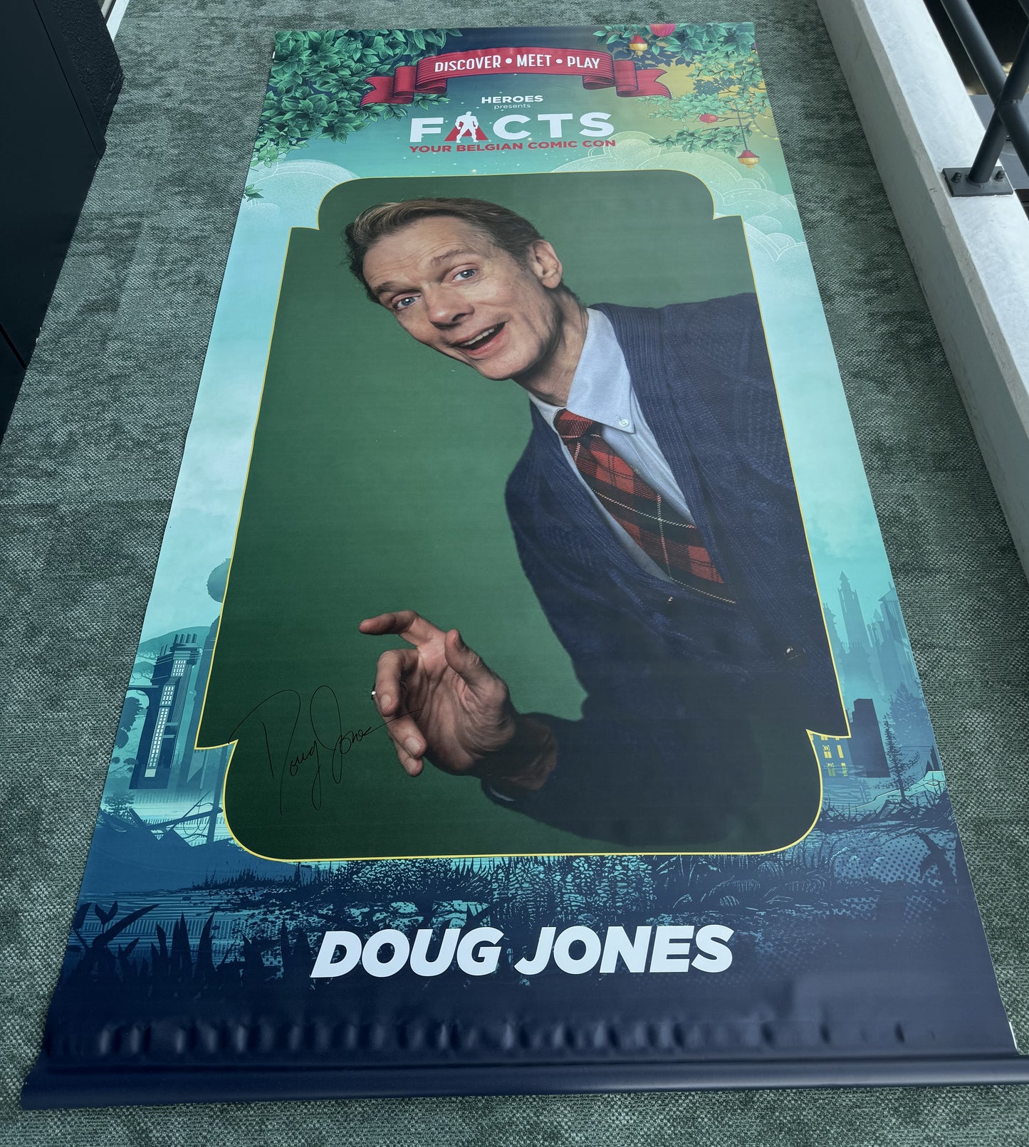 Doug Jones Auction signed large PVC banner - FACTS Spring 2026