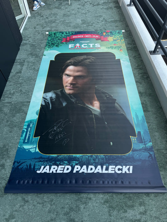 Jared Padalecki Auction signed large PVC banner - FACTS Spring 2026