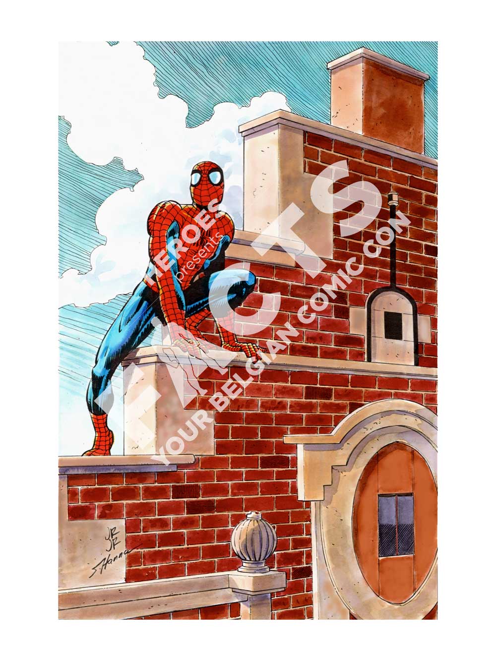 PRE ORDER: John Romita Jr. - Exclusive 30x40cm art print Spiderman in Ghent